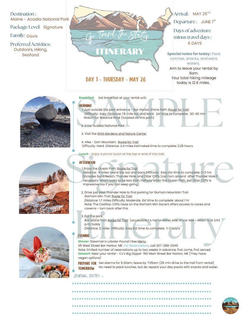 Signature Itinerary Package